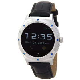 Polaroid SW1506S Leather Band Smartwatch With Fitness Tracker For iOS & Android Phones