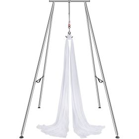 VEVOR Aerial Yoga Frame & Yoga Hammock, 9.67 ft Height Professional Yoga Swing Stand Comes with 6.6 Yards Aerial Hammock