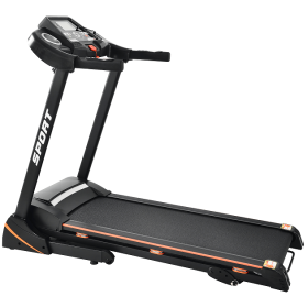 330LBS Folding Electric Treadmill Aerobic Training 14.8KM/h Running Fitness LCD Display 5in 3.5HP motor