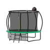 ba10FT Pumpkin Trampoline, Outdoor Trampoline with Basketball Hoop, Enclosure Net and Ladder