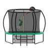 ba10FT Pumpkin Trampoline, Outdoor Trampoline with Basketball Hoop, Enclosure Net and Ladder
