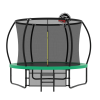 ba10FT Pumpkin Trampoline, Outdoor Trampoline with Basketball Hoop, Enclosure Net and Ladder