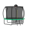 ba10FT Pumpkin Trampoline, Outdoor Trampoline with Basketball Hoop, Enclosure Net and Ladder