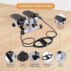 Step Machines, With Adjustable Resistance Bands Home Exercise Fitness Mountaineering Multi-Function Stair Stepper