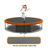 14-foot trampoline orange and blue dual-color mat ring, with basketball hoop, ladder,14ft trampoline