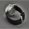 Zeno 6603-2824-A4 Men's 'Divers' Blue Dial Black Rubber Strap Automatic Watch