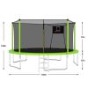 14FT Trampoline Set with Swing,Sports Fitness Trampolines with Enclosure Net, Recreational Trampolines for Outdoor Indoor