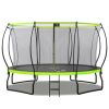 New Design 14FT Trampoline for Kids with Upgraded Arc Composite Pole and Safety Enclosure Net, Ladder and 8 Wind Stakes
