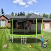 14FT Trampoline Set with Swing,Sports Fitness Trampolines with Enclosure Net, Recreational Trampolines for Outdoor Indoor