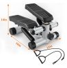 Steppers for Exercise, Stair Stepper with Resistance Bands, Mini Stepper with 330LBS Loading Capacity, Hydraulic Fitness Stepper with LCD Monitor