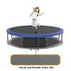 14-foot trampoline orange and blue dual-color mat ring, with basketball hoop, ladder,14ft trampoline