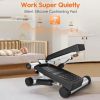 Steppers for Exercise, Stair Stepper with Resistance Bands, Mini Stepper with 330LBS Loading Capacity, Hydraulic Fitness Stepper with LCD Monitor
