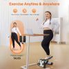 Steppers for Exercise, Stair Stepper with Resistance Bands, Mini Stepper with 330LBS Loading Capacity, Hydraulic Fitness Stepper with LCD Monitor
