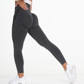 MOCHA Contour Seamless Leggings Fitness Women Workout Pants High Waisted Curves Yoga Outfits Gym Tights Wear Candy Mujer Leggins (Color: Black Speckled, size: S-Waist 58CM)