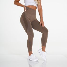 MOCHA Contour Seamless Leggings Fitness Women Workout Pants High Waisted Curves Yoga Outfits Gym Tights Wear Candy Mujer Leggins (Color: Mocha, size: XL-Waist 64CM)