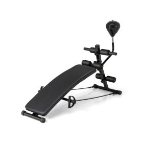 Adjustable Decline Sit Up Bench for Exercise for Home Gym (Type: Style B, Color: BLACK)